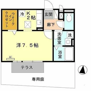 COZY岸里【1階】の間取り