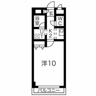 クラージュハイツ【2階】の間取り