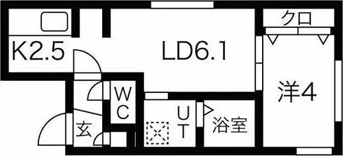 Blossom中島公園(ブロッサム)【4階】の間取り