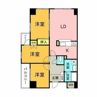 グランデ元塩【8階】の間取り