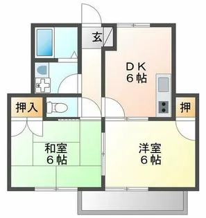 ベルデュールメゾン柊【202号室】の間取り