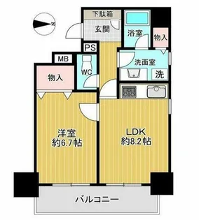 ヴェルビュ代官町【8階】の間取り