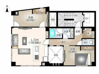 CBT池下ビル【5階】の間取り