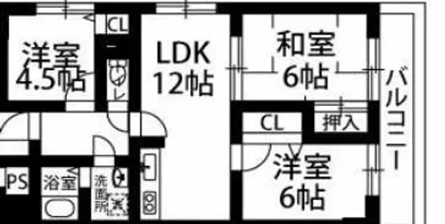 ドエル北堀江【301号室】の間取り