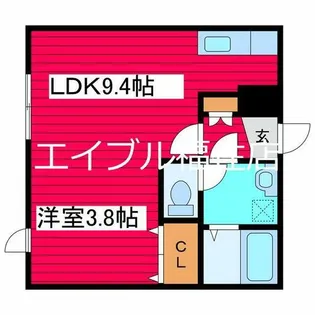 グランメール月寒中央【2階】の間取り