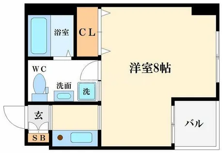 セシリア九条【3階】の間取り