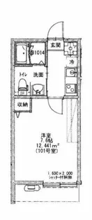 フラッティ堀川高辻【1階】の間取り