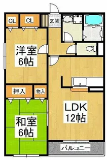 メゾンディジェームN【1階】の間取り
