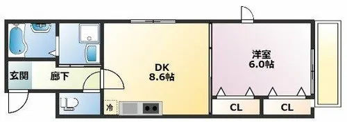 ラクエスタ岡本【3階】の間取り