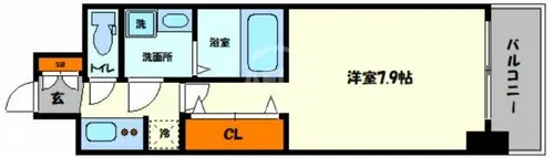 S-RESIDENCE堺筋本町Uno【10階】の間取り