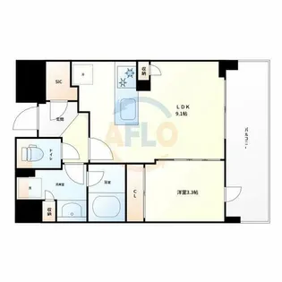 リビオ上町台パークレジデンス【8階】の間取り