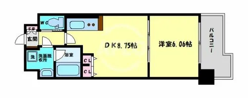 グランシス天満橋【10階】の間取り