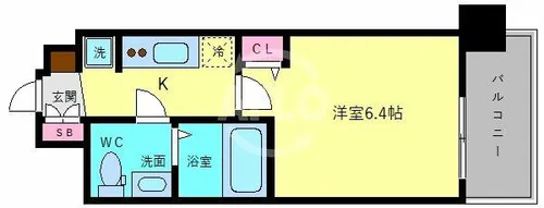 アドバンス大阪イースト【4階】の間取り