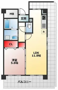 ベルフォート和泉【504号室】の間取り