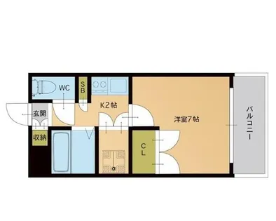 ディアマンテ薬院【9階】の間取り