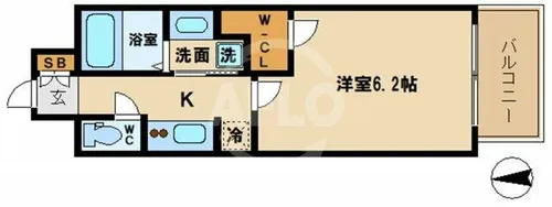 ジアコスモ京橋アクア【4階】の間取り