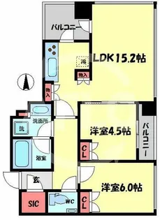 堂島ザ・レジデンスマークタワー【13階】の間取り