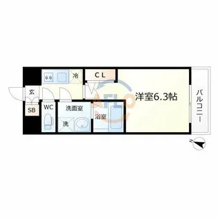 エスリードレジデンス大阪福島シティウエスト【8階】の間取り