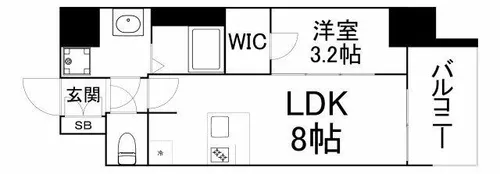 アドバンス大阪ブリアント【2階】の間取り