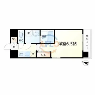 エスリードレジデンス大阪福島シティウエスト【9階】の間取り