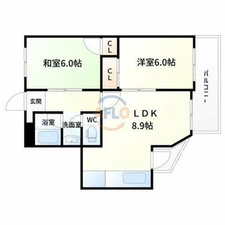 須賀の森シティハイツ【5階】の間取り