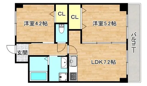 ファイブコート今川【3階】の間取り