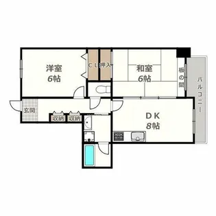 ラフォーレ我孫子筋【401号室】の間取り