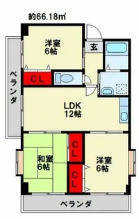 エクセレントリッチ伊崎【4階】の間取り