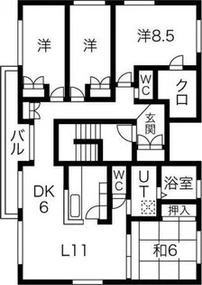 ファーストレート【4階】の間取り