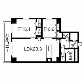 JMFレジデンス名駅南【5階】の間取り