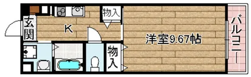 メトロノーム【408号室】の間取り