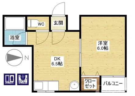 ルールマンション【1階】の間取り