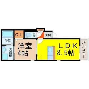 ファンキャッスル【2階】の間取り