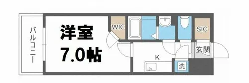 エスリード九条スタシオン【10階】の間取り