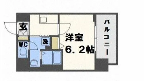 セオリー夕陽丘DOOR【4階】の間取り
