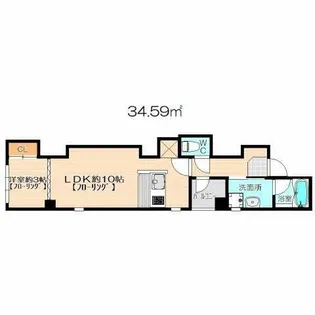 ジェンティーレ六本松Ⅱ【3階】の間取り