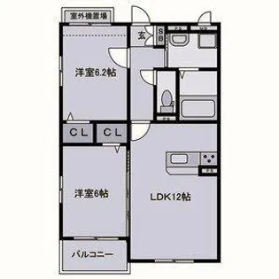 メリーパル小倉東【2階】の間取り