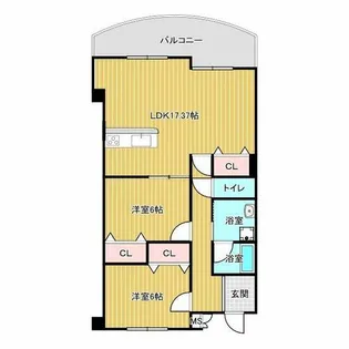 コムグレースY.2002【501号室】の間取り