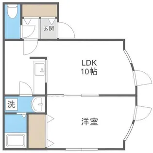 シングルコート北21条【206号室】の間取り