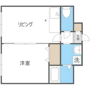 ルミエール北光【203号室】の間取り