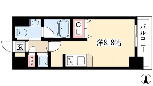 glanz【0802号室】の間取り
