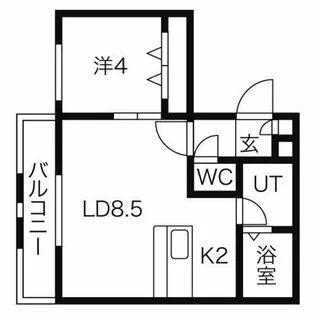 T-stage西町【303号室】の間取り