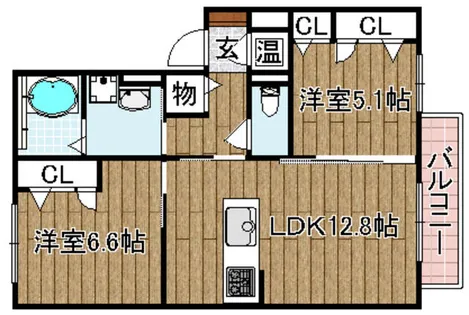 メゾンエスポワール【1階】の間取り