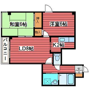 マリンヒルズ月寒【8階】の間取り