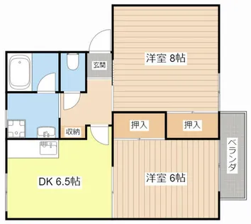 エステート守山A棟【201号室】の間取り