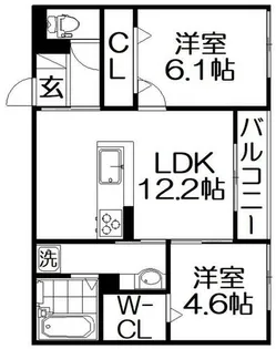 CASA SEON【3階】の間取り