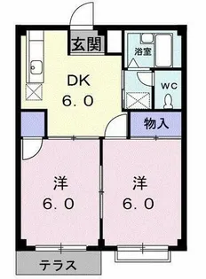 ドミール神明B【1階】の間取り