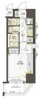 アクアプレイス東天満Ⅱ【2階】の間取り