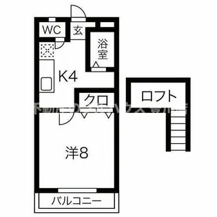 サンハイツサノックスB棟【106号室】の間取り