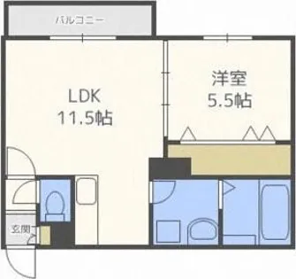 ローワン【4階】の間取り